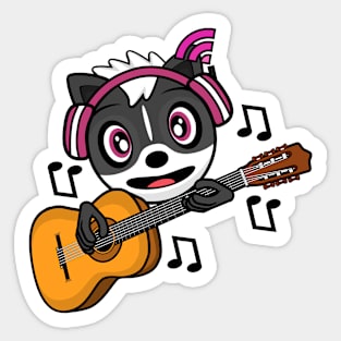 Guitarist Melody Skunk Sticker